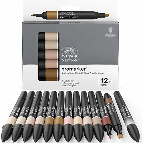 Winsor & Newton W&n Promarker 12+1 Hautt�ne Set