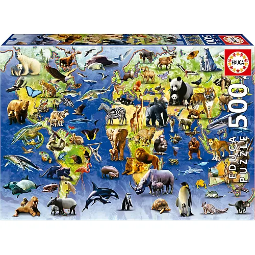 Educa Puzzle Spezies in Gefahr des Aussterbens - 500 Teile