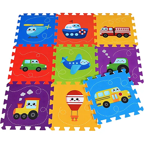 Knorrtoys Puzzle mat Vehicles - 9 pieces