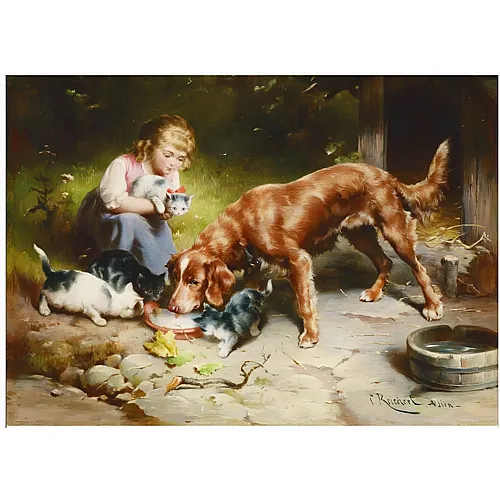 Gold Puzzle Carl Reichert: Dinnerparty - 500 Teile
