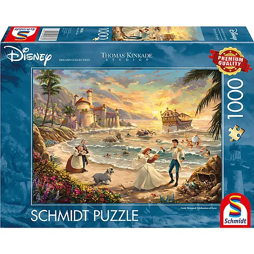 Schmidt Puzzle Thomas Kinkade The Little Mermaid Celebration of Love (1000Teile)