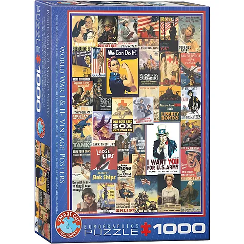 Eurographics Puzzle Werbeplakate des 1. und 2. Weltkrieges - 1000 Teile