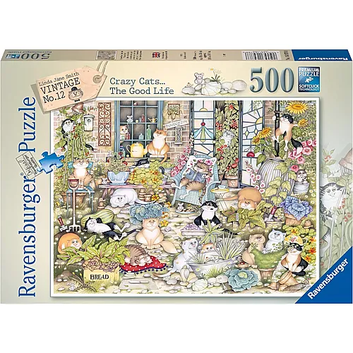 Ravensburger Puzzle Crazy Cats The Good Life - 500 Teile