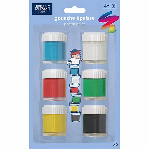 Lefranc Bourgeois Lfb Kinder Posterfarbe Set 6 X 22ml Farben