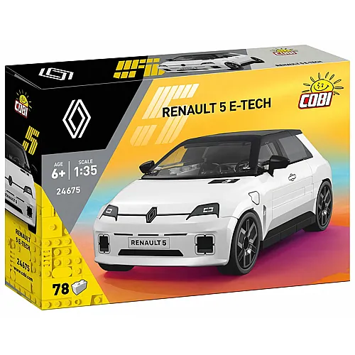 COBI Renault 5 E-Tech Weiss, mit schwarzem Dach 24675
