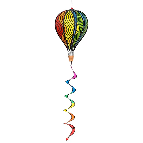 HQ Invento Windspiel Twist Color Flow Hot Air Balloon, Polyester, 28x104