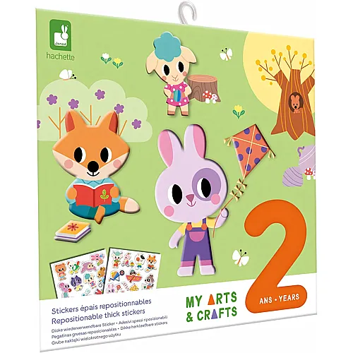 Janod My Arts & Crafts Kreatives Set mit repositionierbaren Aufklebern