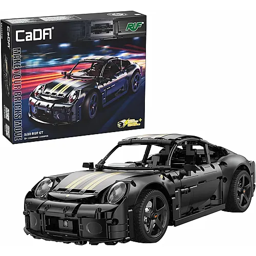 CaDa RUF GT Sportfahrzeug Schwarz - 1655 Teile