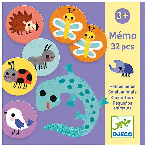 Djeco Spiele Memo - Kleine Tiere (32Teile)