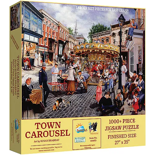 SunsOut Puzzle Susan Brabeau Stadtkarussell - 1000 Teile