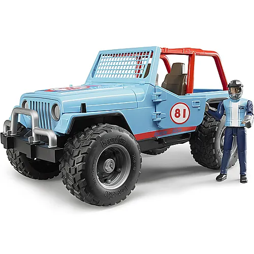 Jeep Cross Country Racer mit Rennfahrer Blau