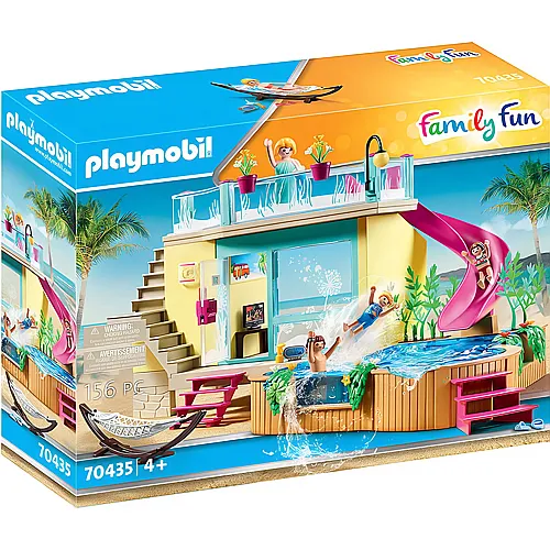 PLAYMOBIL FamilyFun Bungalow mit Pool (70435)