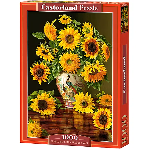 Castorland Sunflowers in a Peacock Vase (1000Teile)