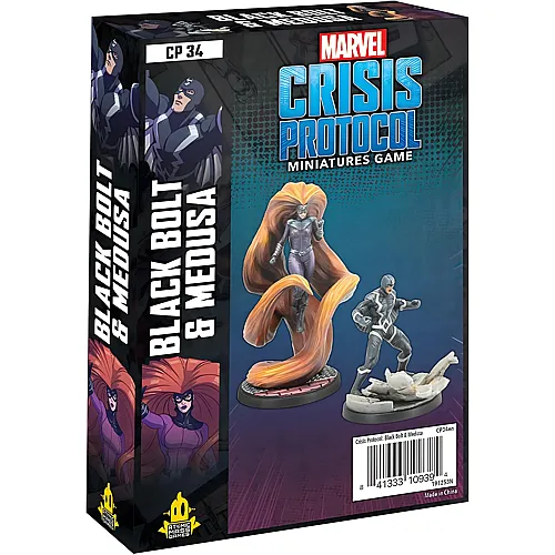 Atomic Mass Games Marvel Crisis Protocol: Character Pack: Black Bolt and Medusa - Miniature Game