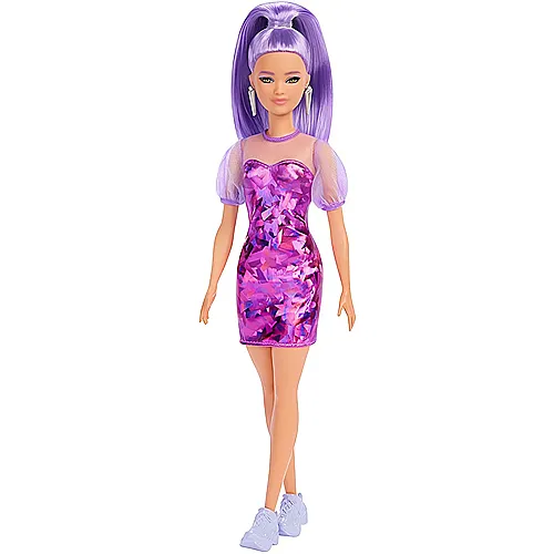 Barbie Fashionistas Puppe im Lila-Monochrom Kleid
