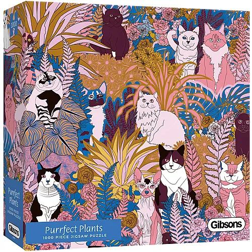 Gibsons Puzzle Purrfect Plants (1000Teile)