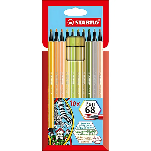 Stabilo Pen 68 Filzstifte, 10 Stk.