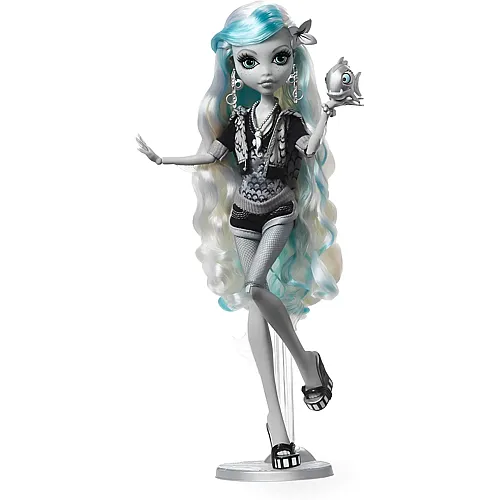 Mattel Monster High Puppe Lagoona Blue in Schwarzweiss
