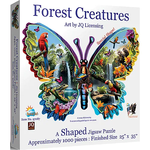 SunsOut Puzzle JQ Licensing Waldkreaturen Schmetterling - 1000 Teile