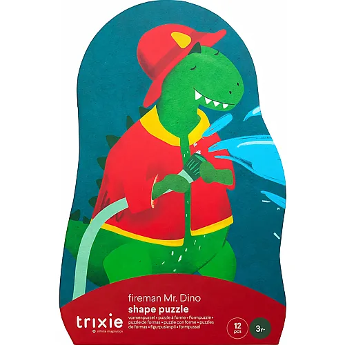 Trixie Puzzle Feuerwehrmann Dino - 12 Teile