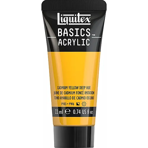 Liquitex Lqx Basics Acrylfarbe 22ml Tube Kadmiumgelfb Dunkel Farbton