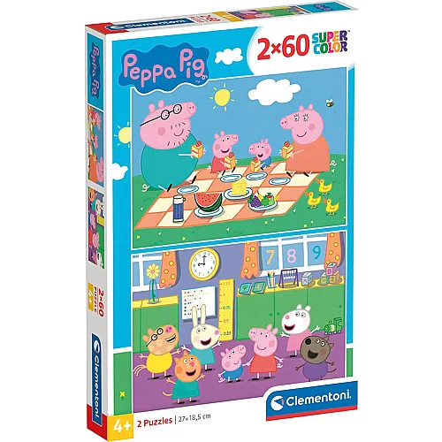 Clementoni Puzzle Supercolor Peppa Pig (2x60)