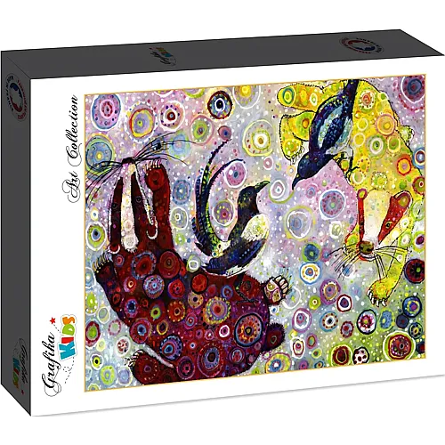 Grafika Puzzle Art Collection Sally Rich Grafika Kids Red and Gold Badgers - 300 Teile