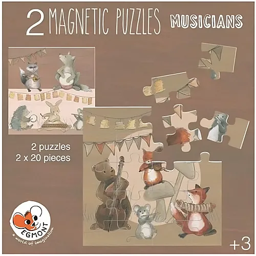 Egmont Magnetisches Puzzle Musikanten 17,5 x 17,5 x 1 Cm