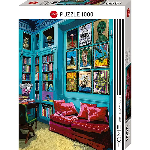Heye Puzzle Room With Red Sofa - 1000 Teile