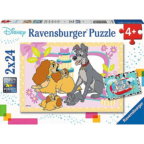 Ravensburger Puzzle Disneys liebste Welpen (2x24)
