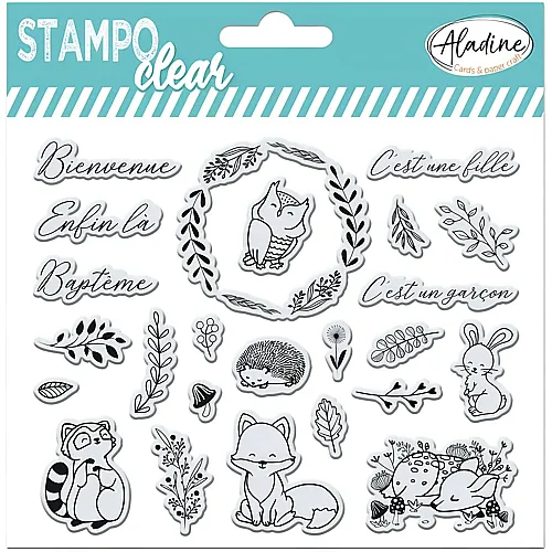 Aladine Stempel Clear Geburt - Fran�ais