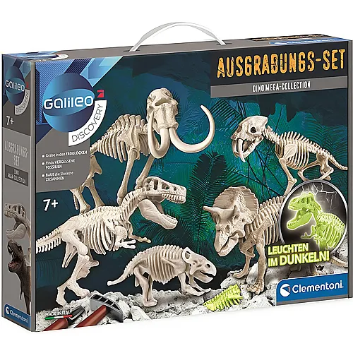 Clementoni Galileo Ausgrabungs-Set Dino Mega-Collection