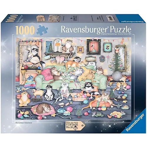 Ravensburger Puzzle Crazy Cats Vintage No. 16 Weihnachtskekse - 1000 Teile