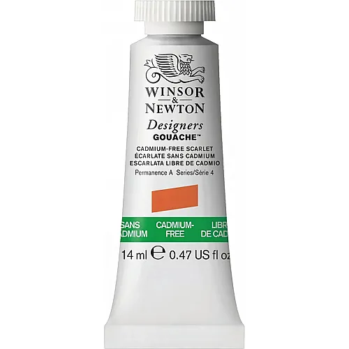 Winsor & Newton Designers Gouache Wasserbasierte K�nstlerfarbe Kadmiumfrei Scharlach - 14 ml
