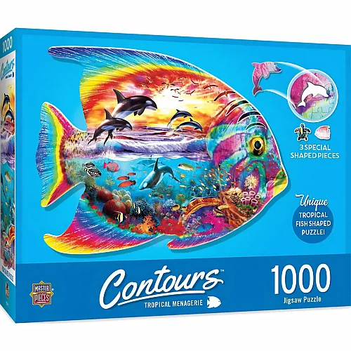 Master Pieces Puzzle Contours Tropische Fische - 1000 Teile