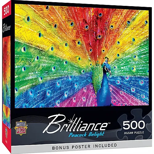 Master Pieces Puzzle Brilliance Peacock Delight - 550 Teile