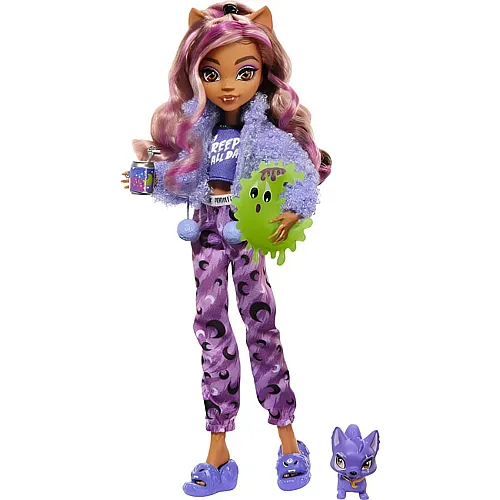 Mattel Monster High Clawdeen mit Pyjamapartyzubehr