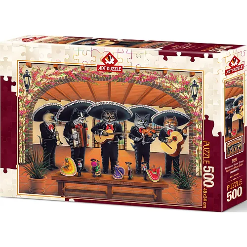Art Puzzle Flamenco Meow Team - 500 Teile