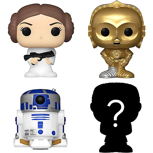 Funko Bitty Pop! Star Wars 4er Pack Princess Leia, R2-D2, C-3PO & Mystery