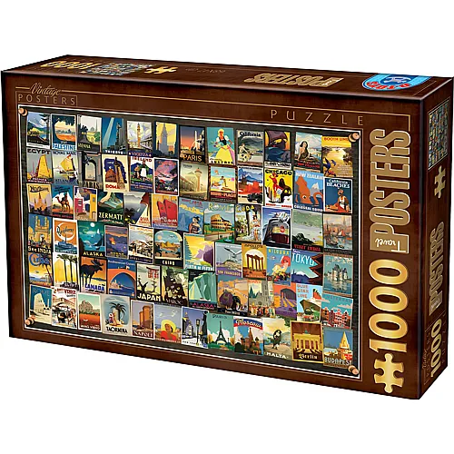 Vintage Collage - Reisen 1000Teile