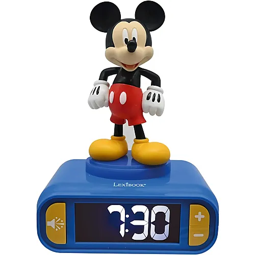 Lexibook Mickey Mouse Wecker mit 3D Nachtlicht-Figur