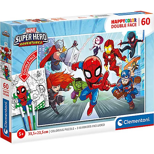 Clementoni Puzzle Happycolor Super Hero Adventures Avengers (60Teile)