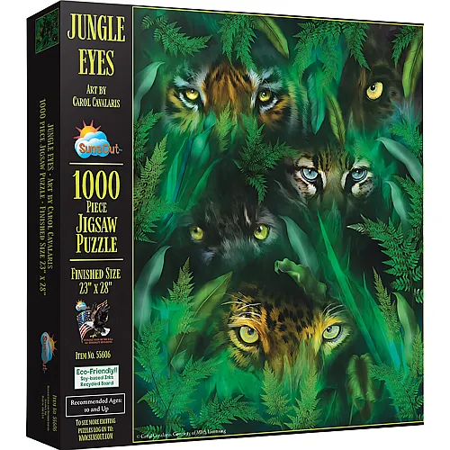 SunsOut Puzzle Carol Cavalaris Jungle Eyes - 1000 Teile