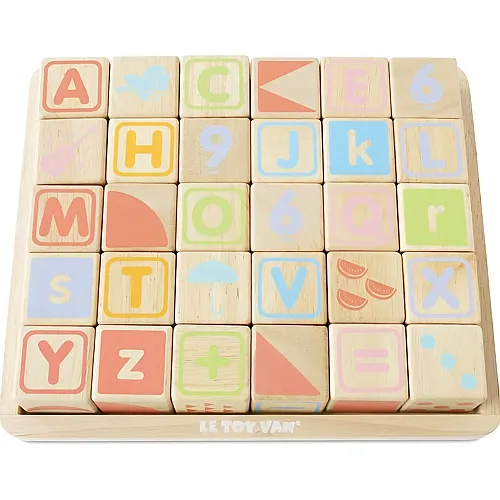 Le Toy Van Farbige Holzw�rfel - ABC & mehr