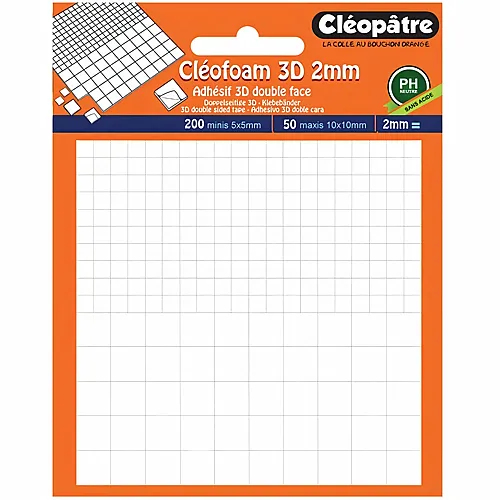 Cleopatre Cleofoam � Doppelseitige Klebepunkte 3D St�rke Ca. 2mm Zuges
