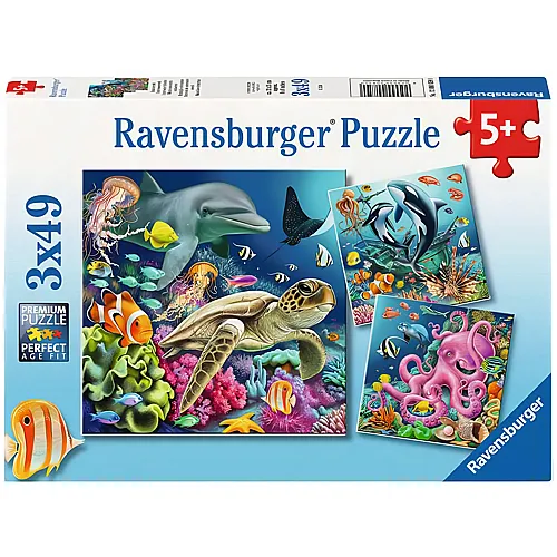 Ravensburger Puzzle Bezaubernde Unterwasserwelt (3x49)