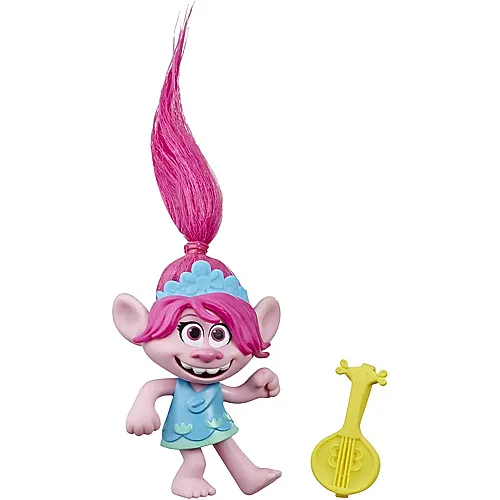 Hasbro DREAMWORKS TROLLS World Tour Poppy, Puppe mit Ukulele, Spielzeug zum Film Trolls World Tour