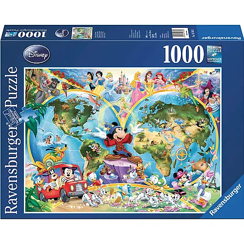 Ravensburger Puzzle Disney's Weltkarte (1000Teile)