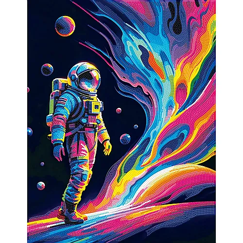 Diamond Dotz Diamond Painting Neon Astronaut Weltall