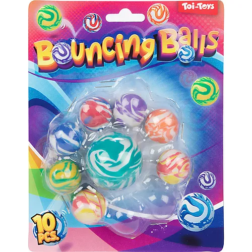 Toi-Toys Lustige Flummis Marmor, 10 St�ck.